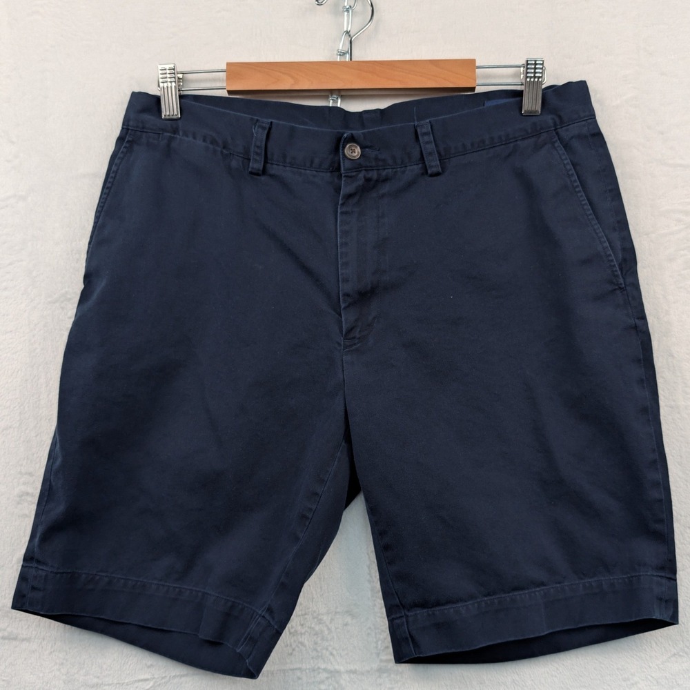 Polo Ralph Lauren Shorts Men's 36 Navy Blue 9.5" Chino Preppy Old Money Canvas